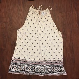 Off-white sleeveless top